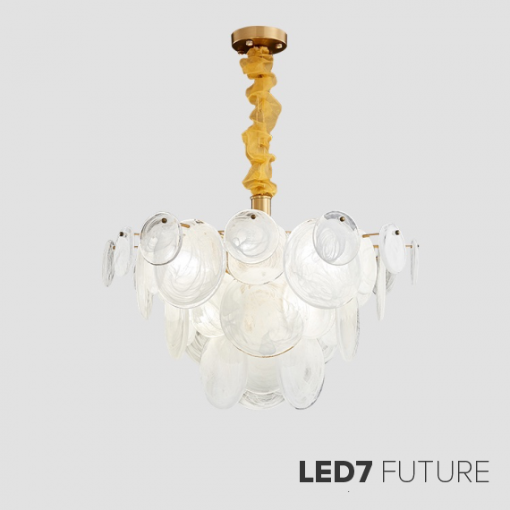 Loft Industry Modern - Shine Discs Chandelier V2